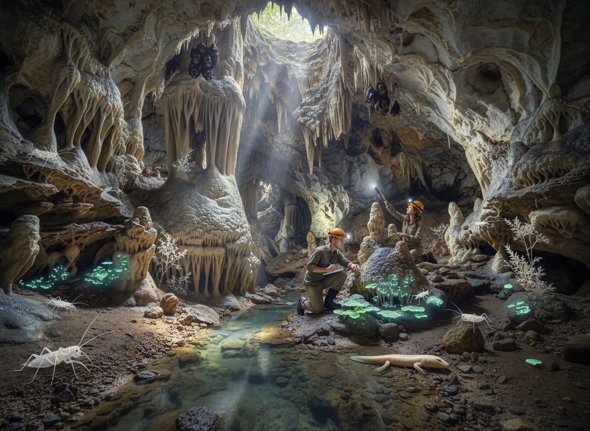 A barlangok élővilága különleges, evolúciós alkalmazkodást mutat.