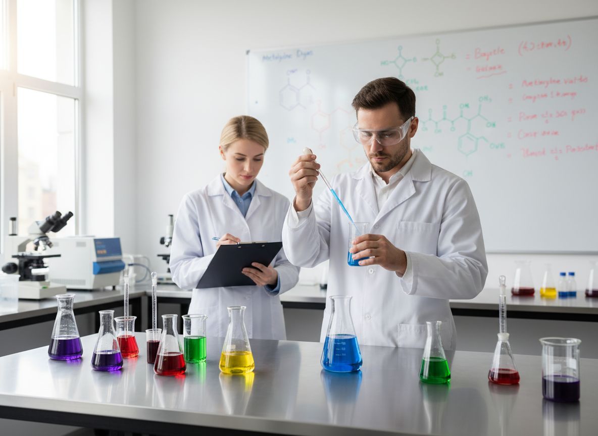 A bázikus színezékek élénk színük miatt népszerűek iparban.