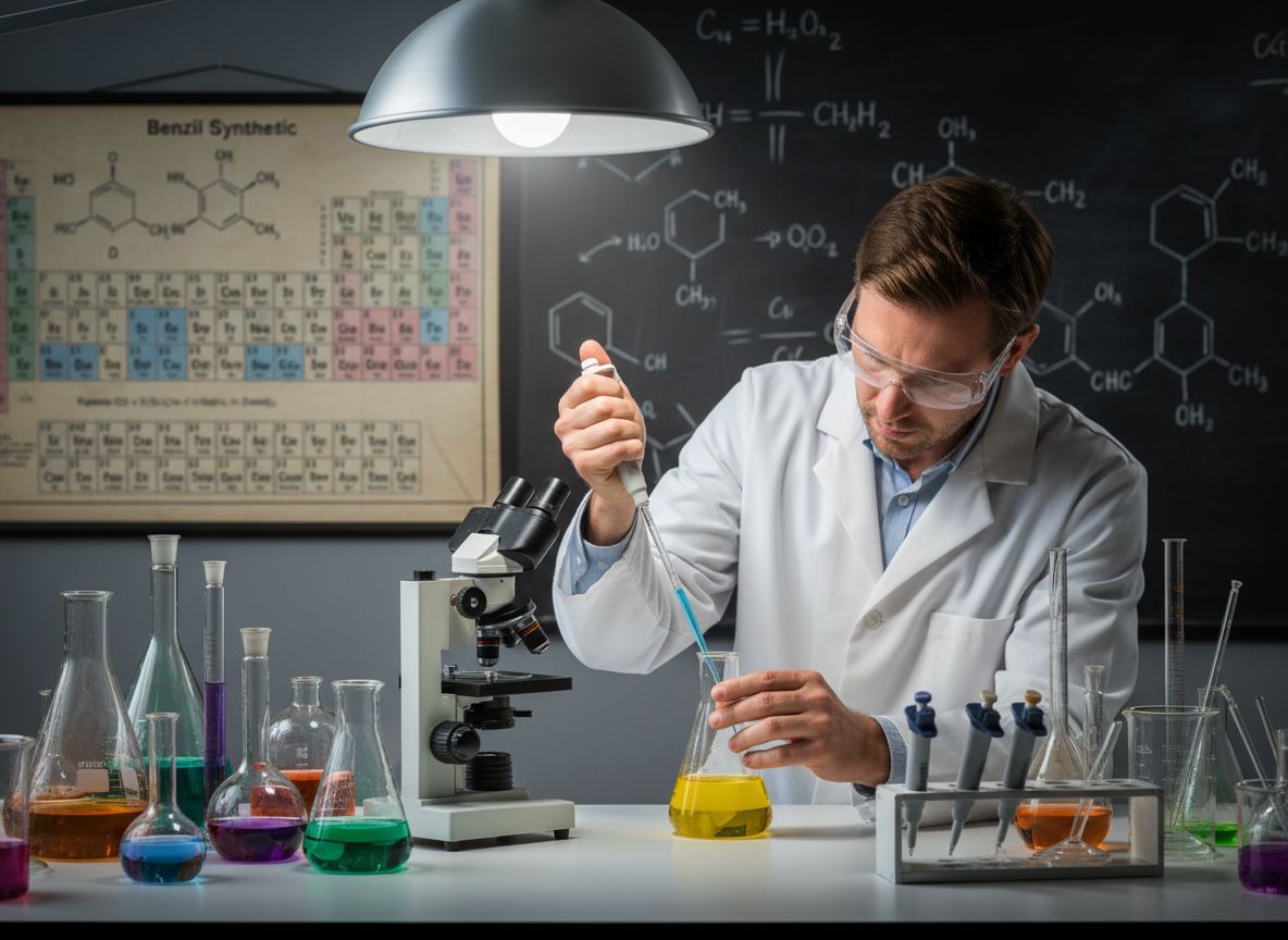 A benzil előállítása oxidációs reakcióval történik.