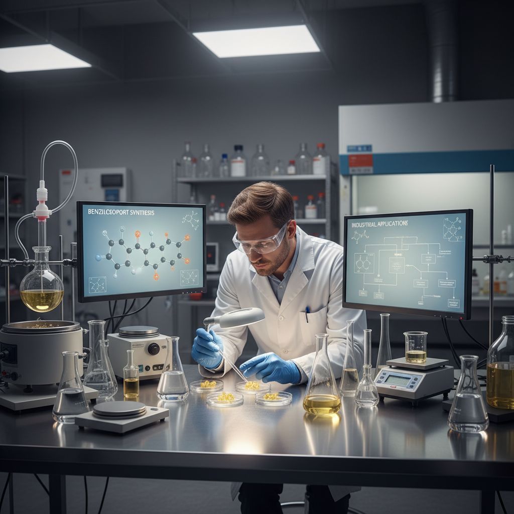 A benzilcsoport szerves vegyületek előállításában kulcsszerepet játszik.