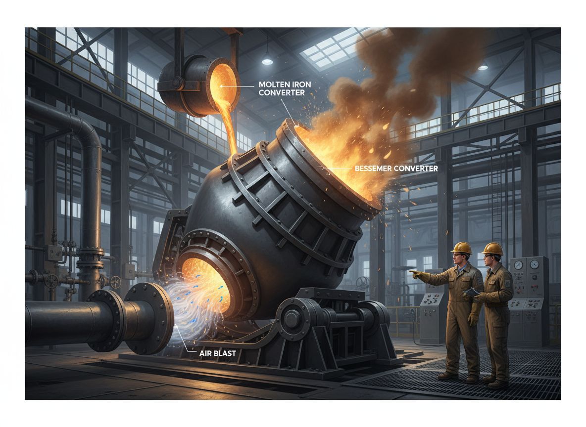 A Bessemer-konverter forradalmasította az acélgyártás folyamatát.