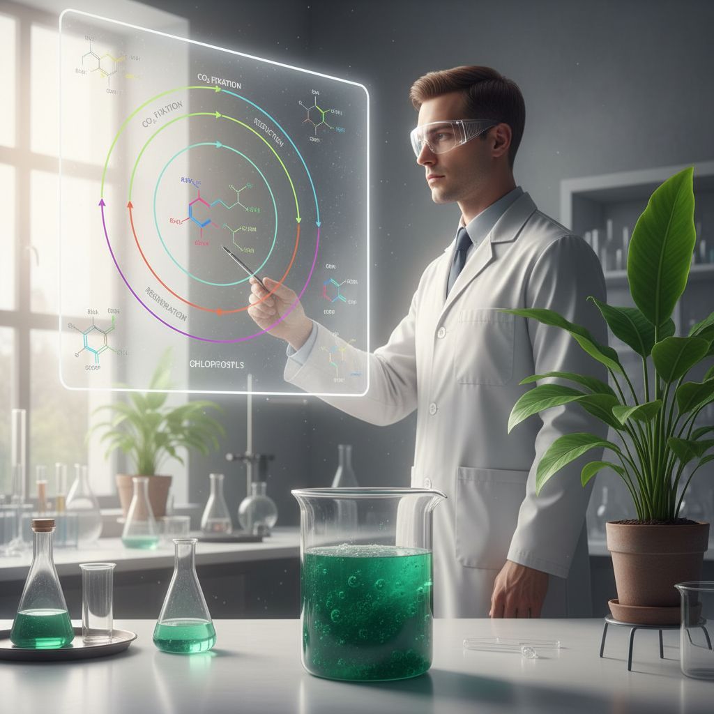 A Calvin-ciklus során 1 glükózmolekula 6 CO2-ból keletkezik.
