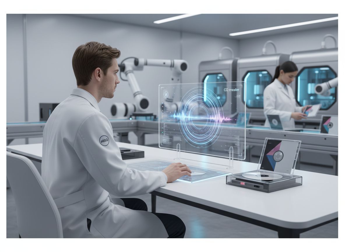 A mesterlemez készítése kulcsfontosságú a CD gyártásában.