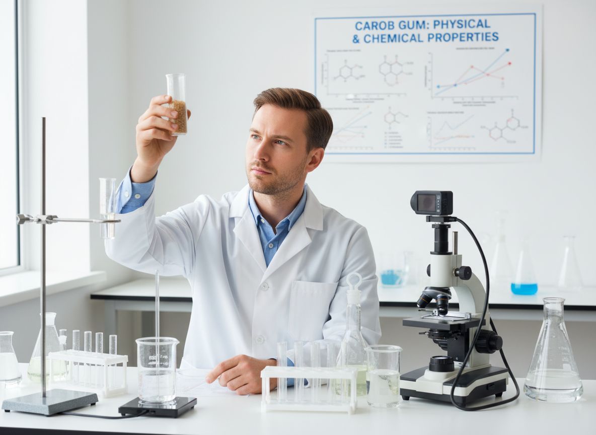 A karob gyanta természetes sűrítő és stabilizáló anyag.