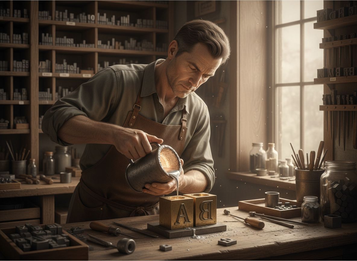 A mozgatható fémbetűk forradalmasították a nyomtatás világát.