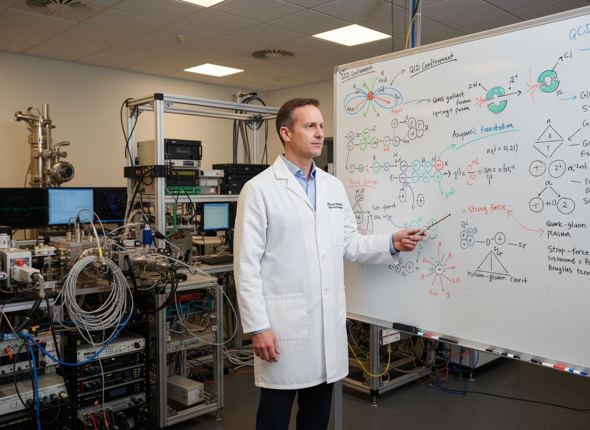 A kvantumszín-dinamika leírja az erős kölcsönhatásokat.