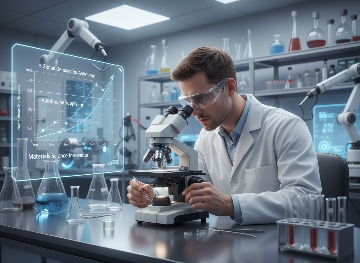 Az antimonit iránti kereslet nő a technológiai fejlesztések révén.