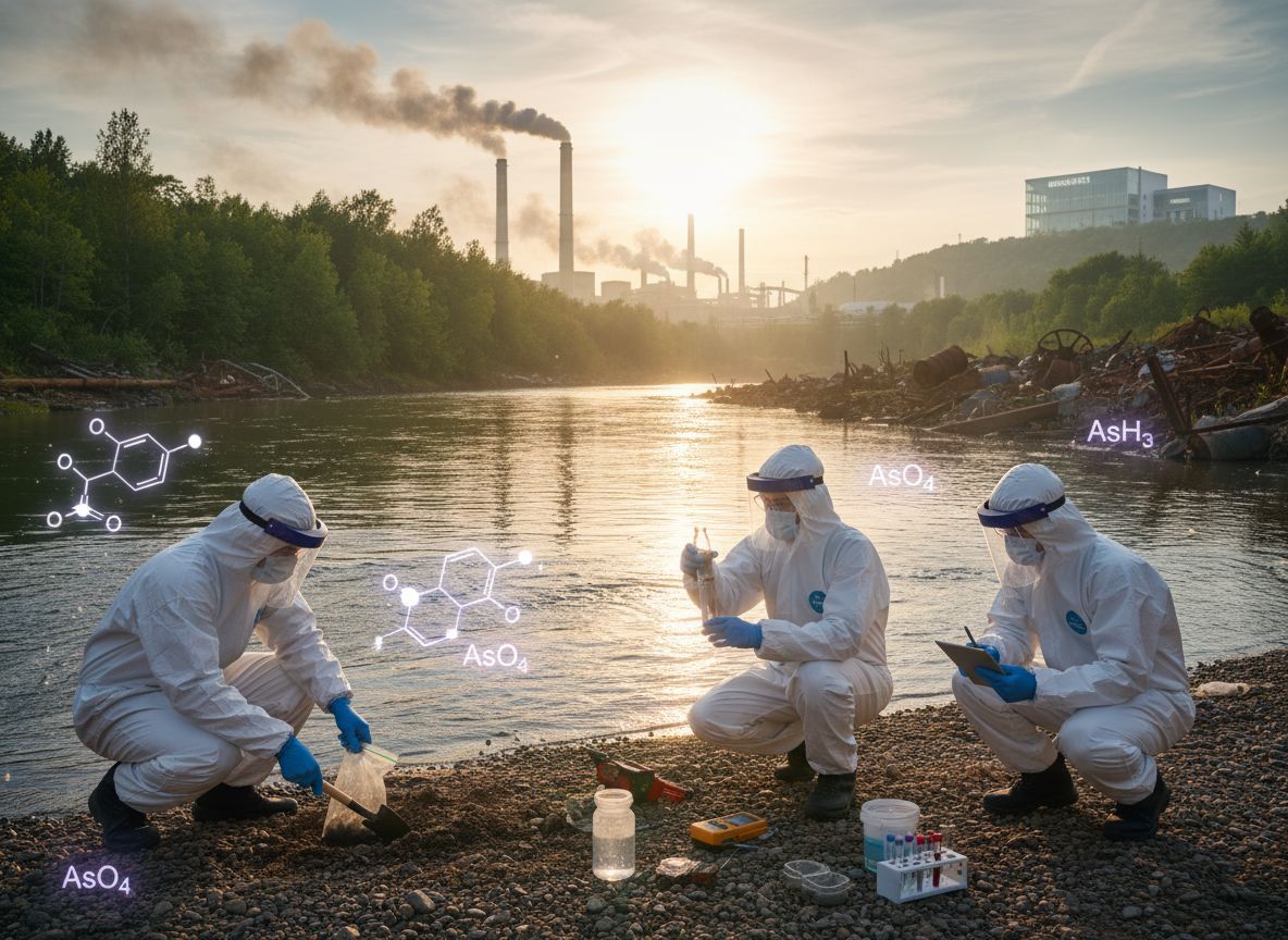 Az arzenátok szennyezhetik a talajt és a vizet.