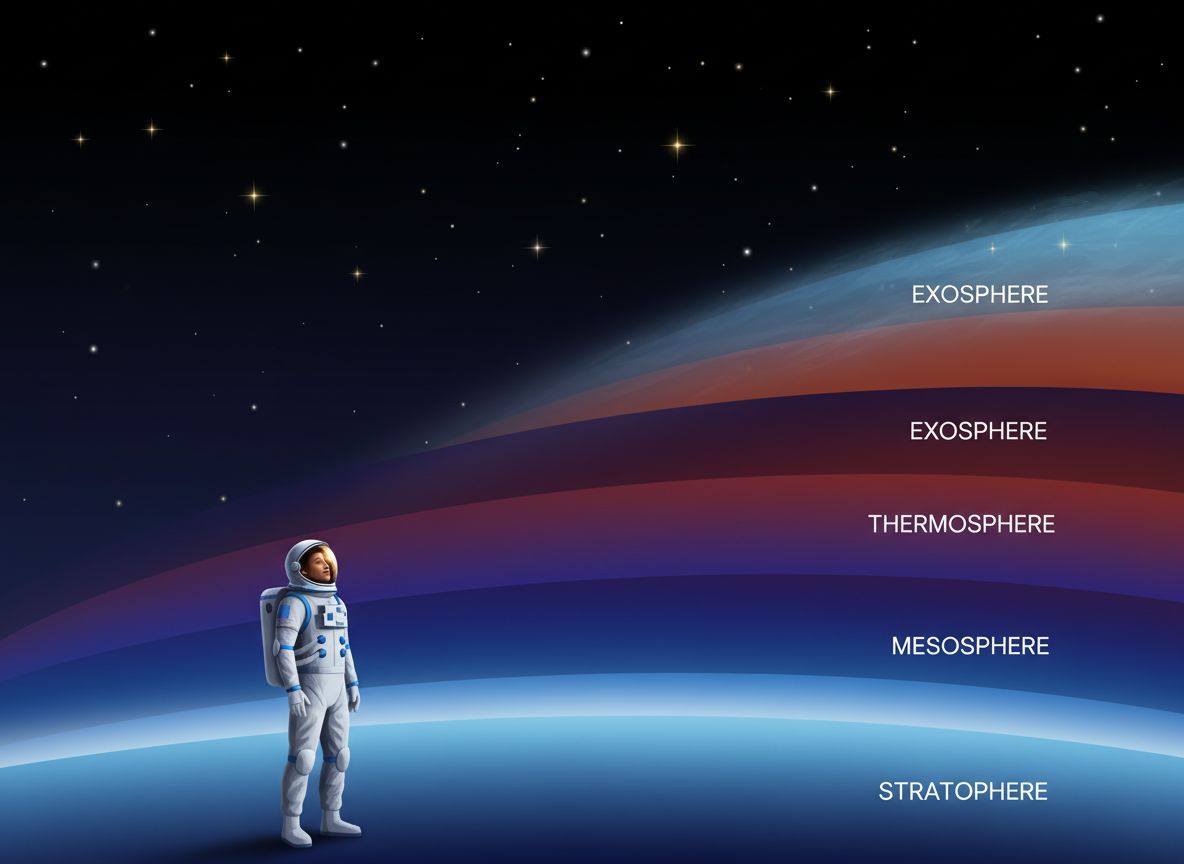 Az atmoszféra négy fő rétege különböző hőmérsékletű.