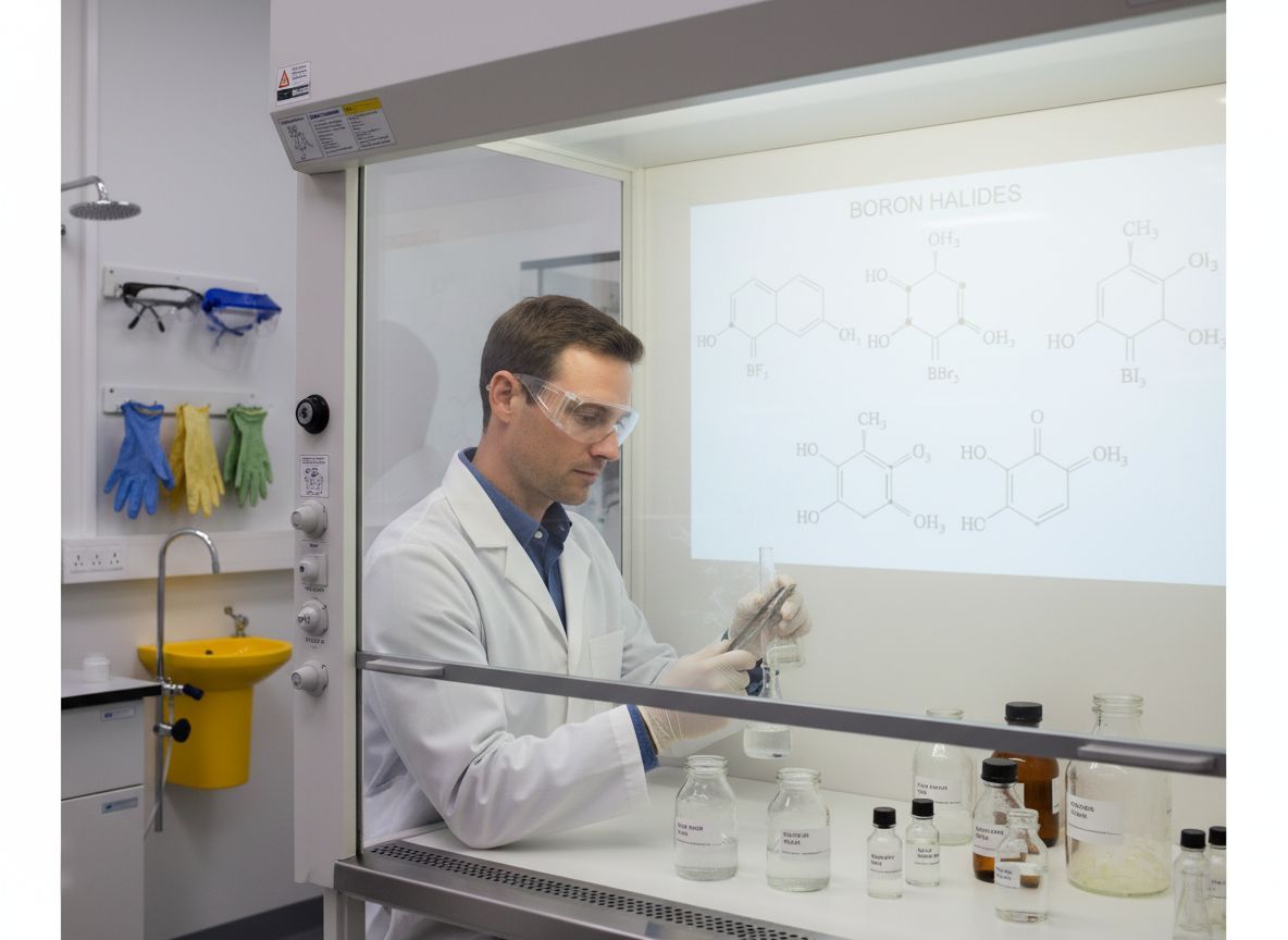 A bór-halogenidok kezelésénél fontos a védőfelszerelés használata.