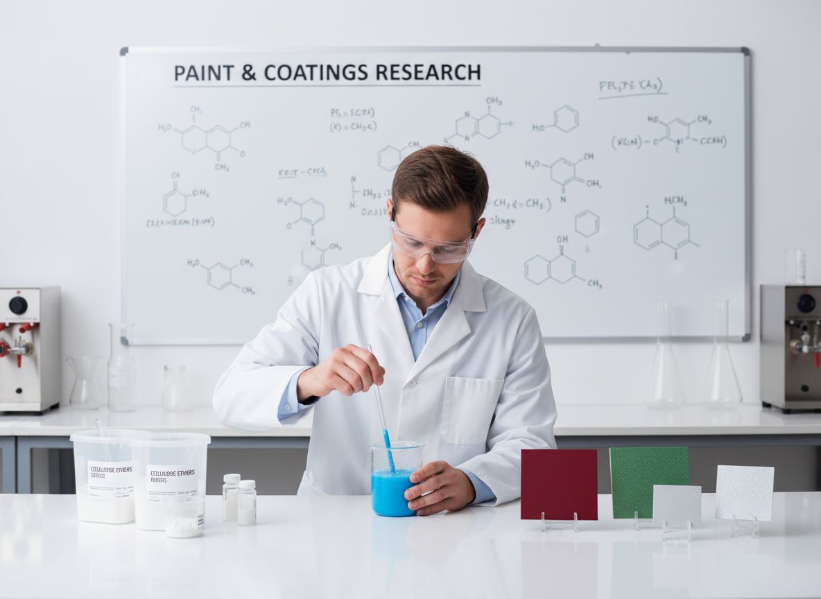 A cellulóz éterek javítják a festékek tapadását és viszkozitását.