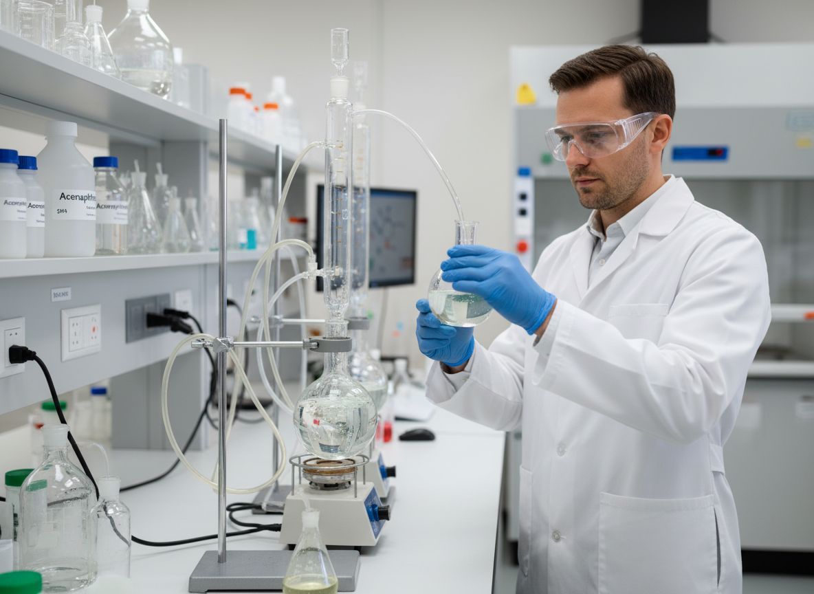 Az acenaftén szintézise általában a naphalénből indul ki.