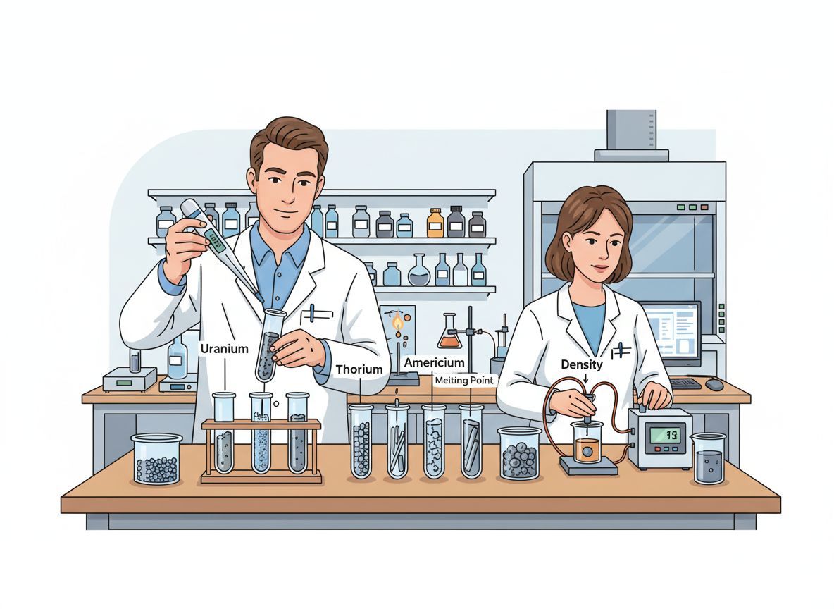 Az aktinidák sűrűsége általában magas az alkálifémekhez képest.