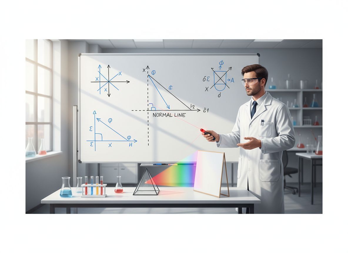 A beesési merőleges a fény visszaverődését irányítja.