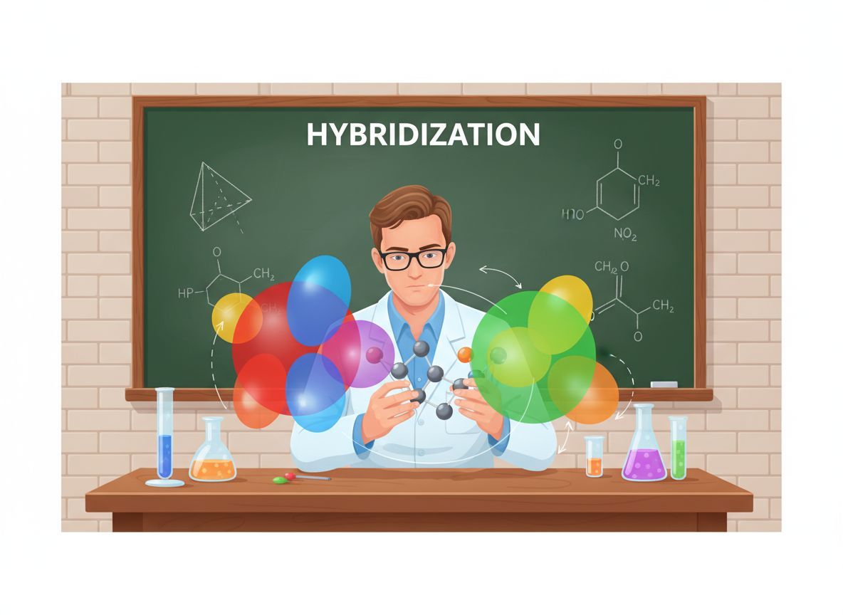 A hibridizáció során az atompályák új formát öltenek.