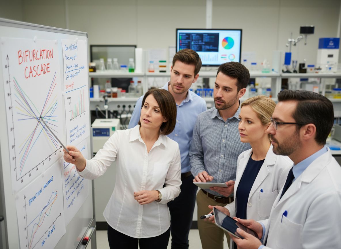 A bifurkációs kaszkádok modellezése nemlineáris dinamikai rendszereket igényel.