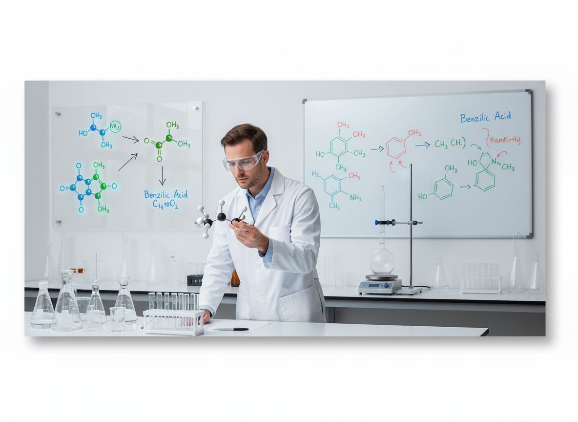 A benzilsav átrendeződése fontos kémiai folyamatokat eredményez.