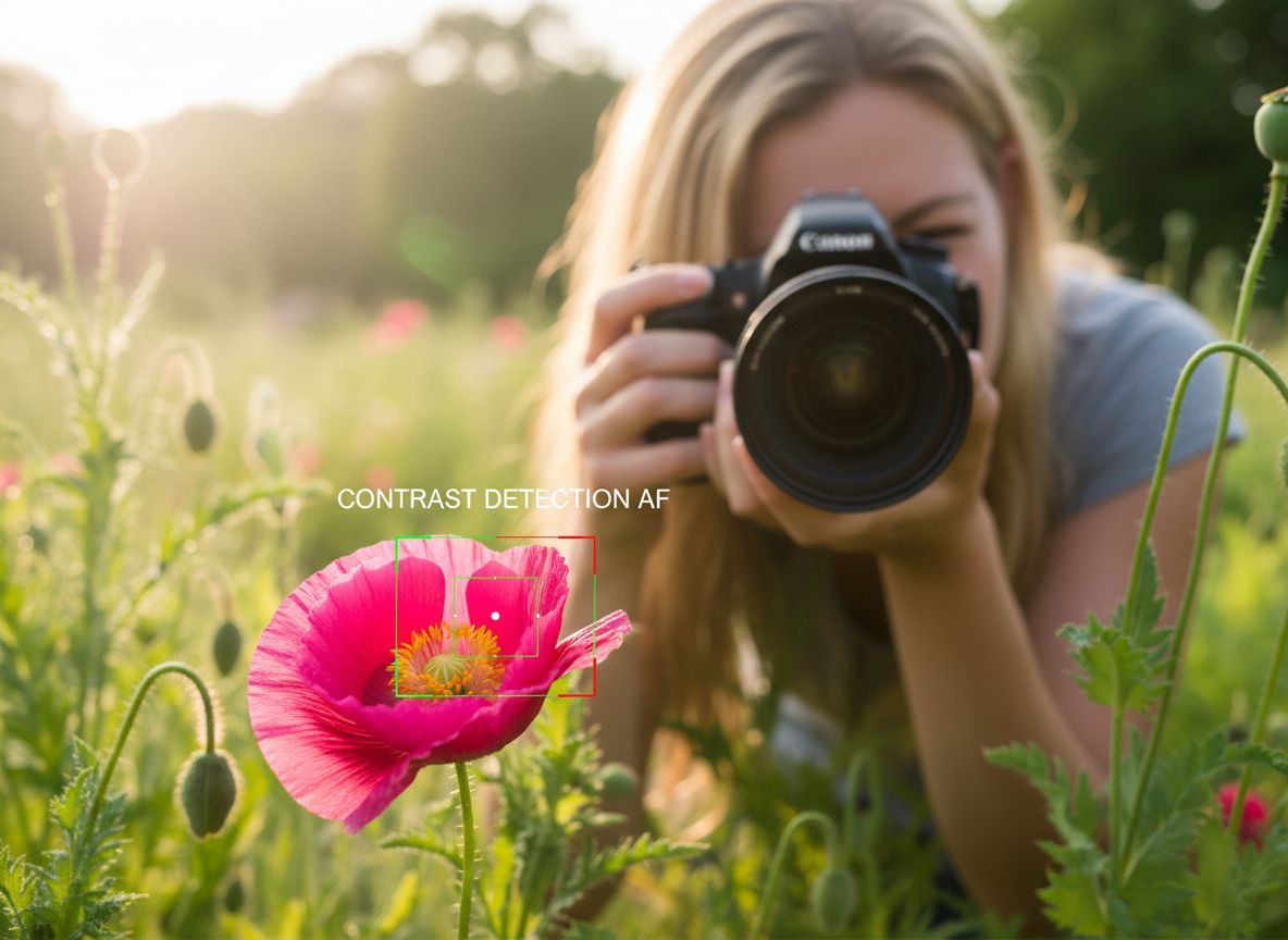 A CDAF a képek élességét kontraszt alapján állítja be.