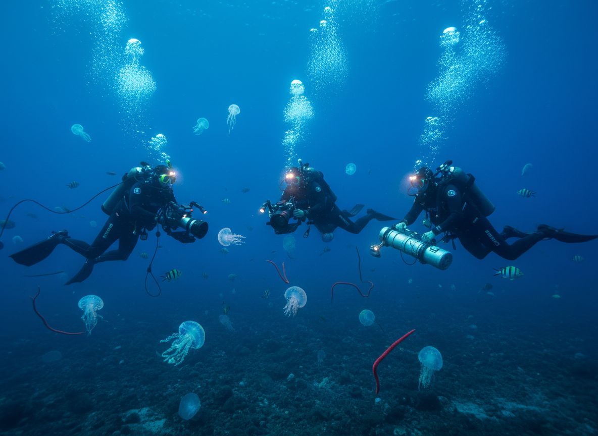 A batipelágikus zónában ritka fajok találhatók.