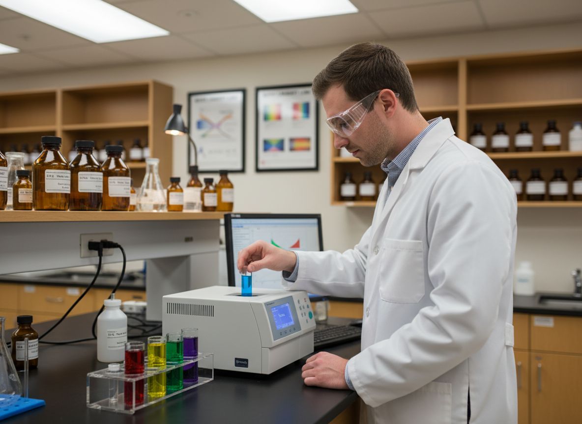 A spektrofotometria a színanyagok koncentrációjának mérésére szolgál.