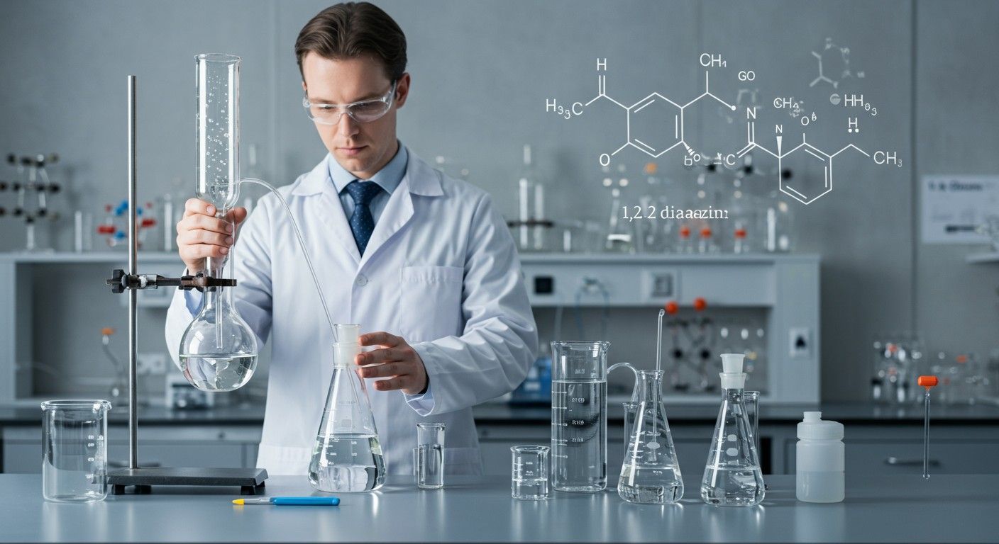 Az 1,2-diazin szintézise során izocianátokat használnak.