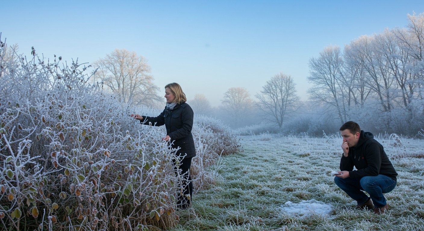 A dér védi a növényeket a fagy káros hatásaitól.