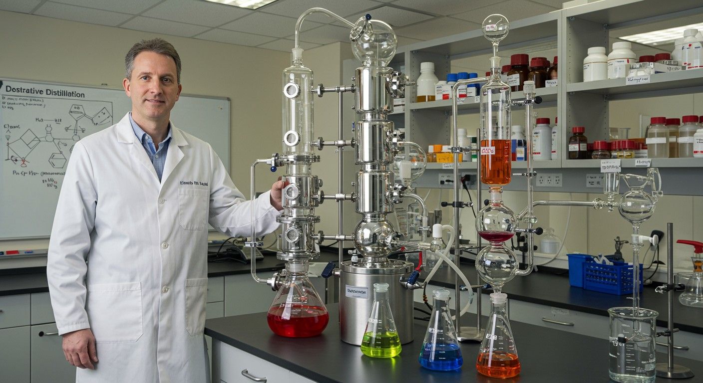 A destruktív desztilláció bioüzemanyagok előállítására is alkalmas.