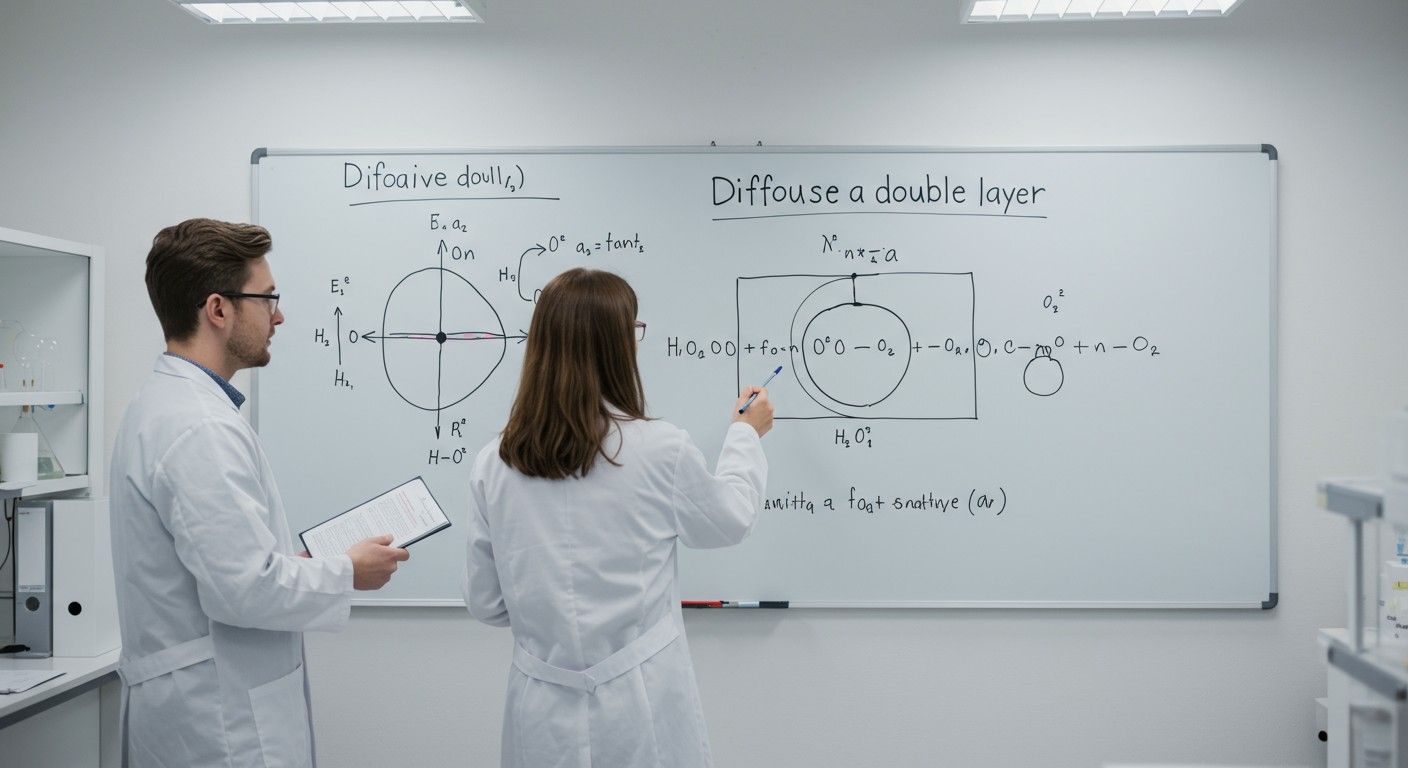 A diffúz kettősréteget ionkoncentráció és hőmérséklet befolyásolja.