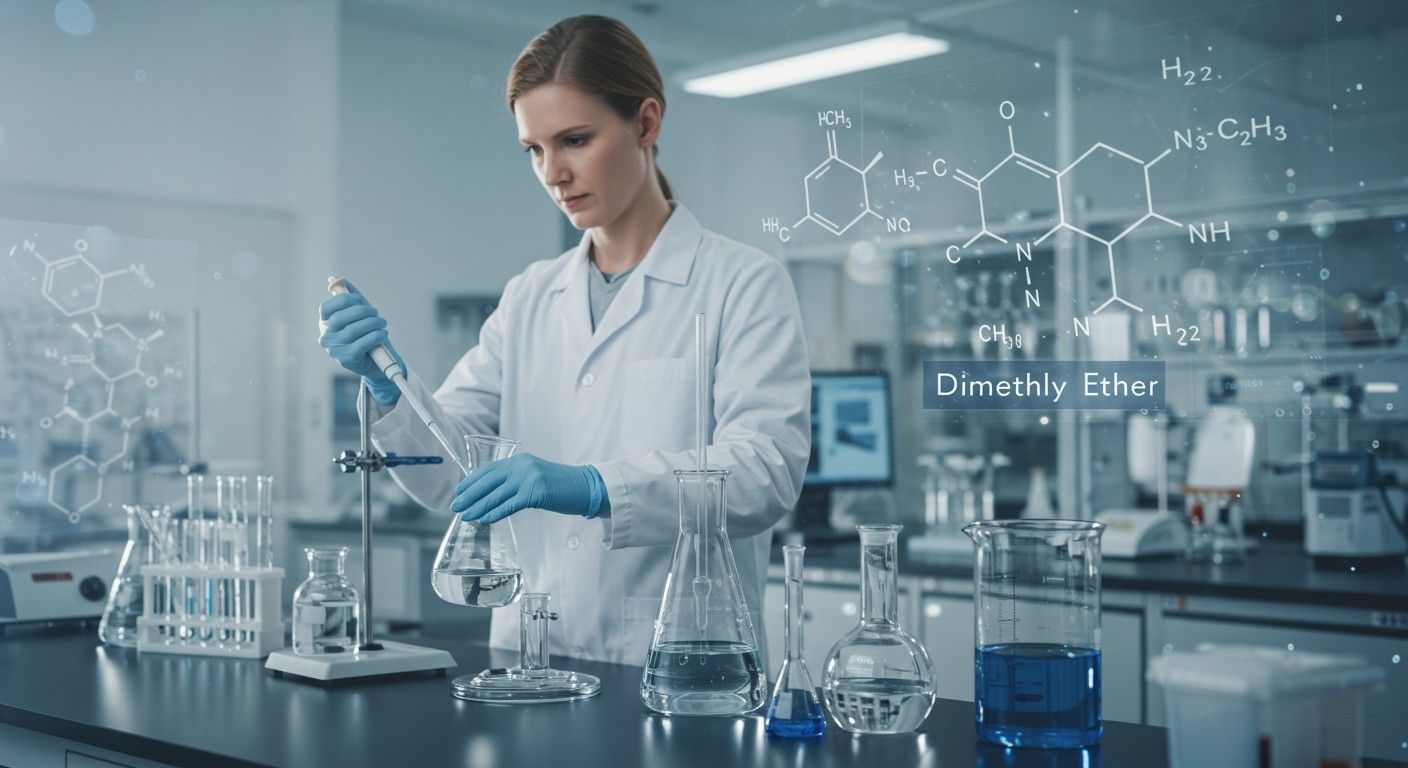 A dimetiléter szintézise katalitikus reakcióval történik.