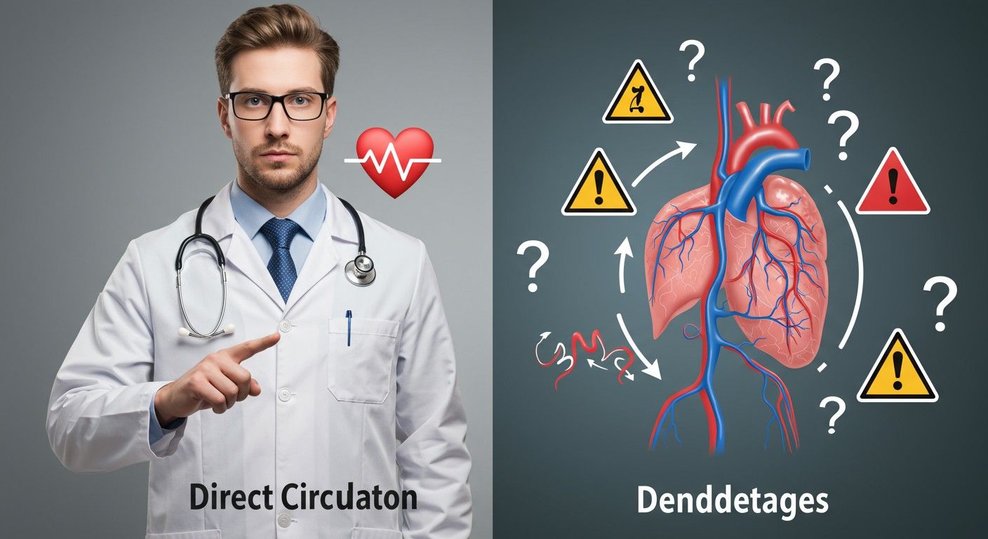 A direkt keringés gyorsabb oxigénellátást biztosít a sejteknek.