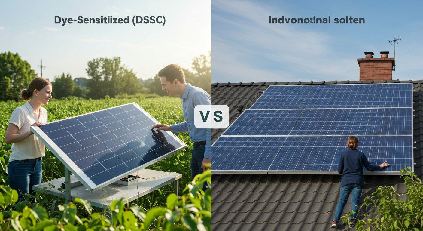 A DSSC rugalmasabb és alacsonyabb gyártási költségű.