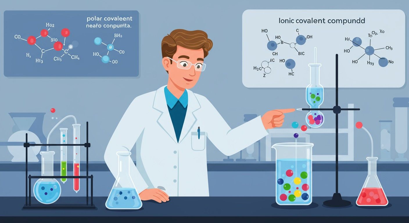 A poláris kovalens vegyületek ionizációja oldószer függő.