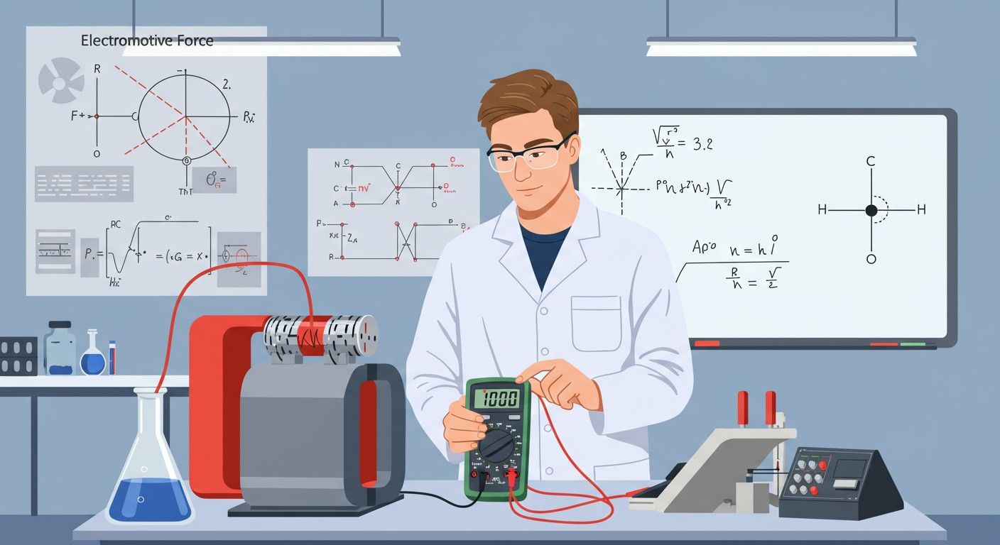 Az E.m.e. alapjául a Faraday törvénye szolgál.