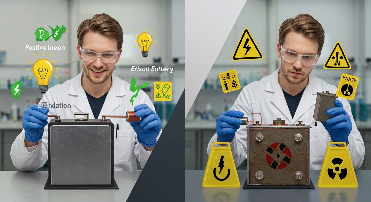 Az Edison-elem hosszú élettartama ideális ipari alkalmazásokhoz.