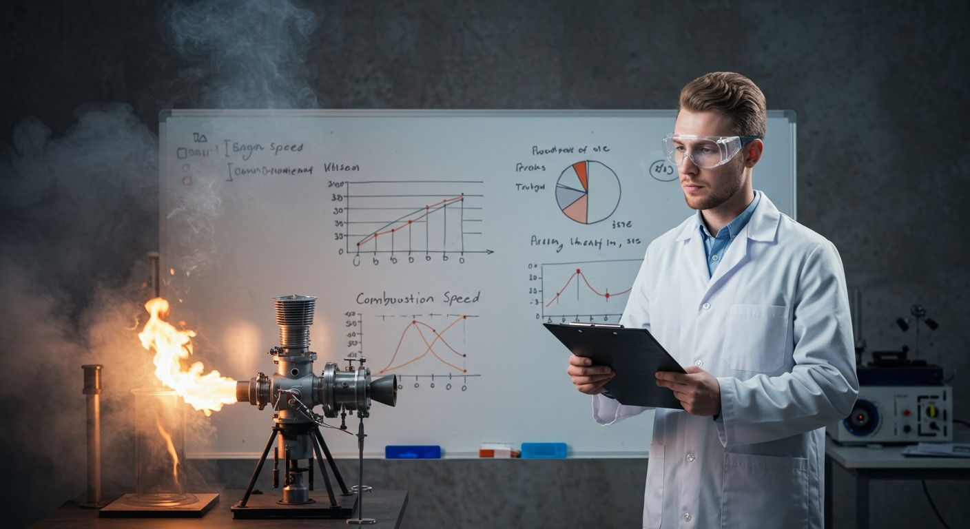 A hajtóanyag összetétele befolyásolja az égési sebességet.