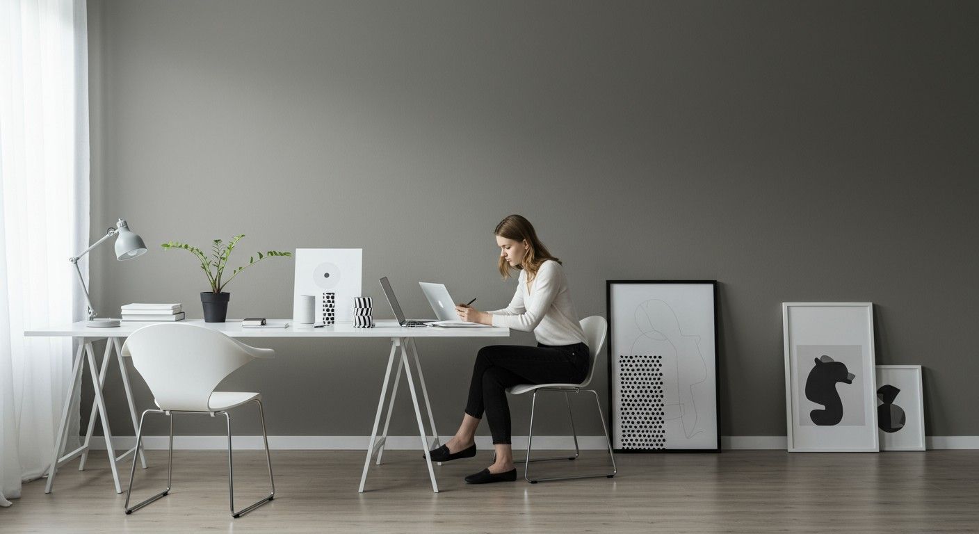 Az egyszínűség fokozza a vizuális kohéziót a designban.