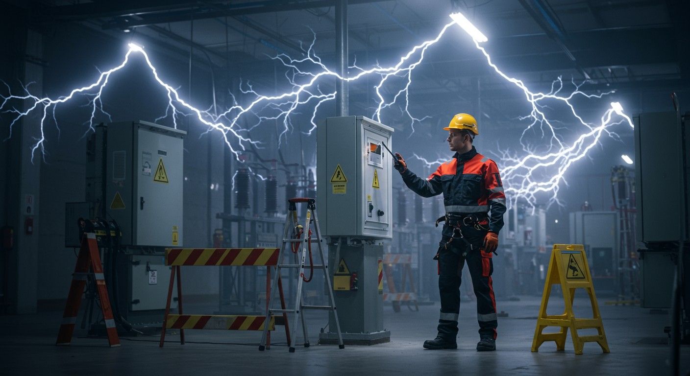 Az elektromos ív súlyos égési sérüléseket okozhat.