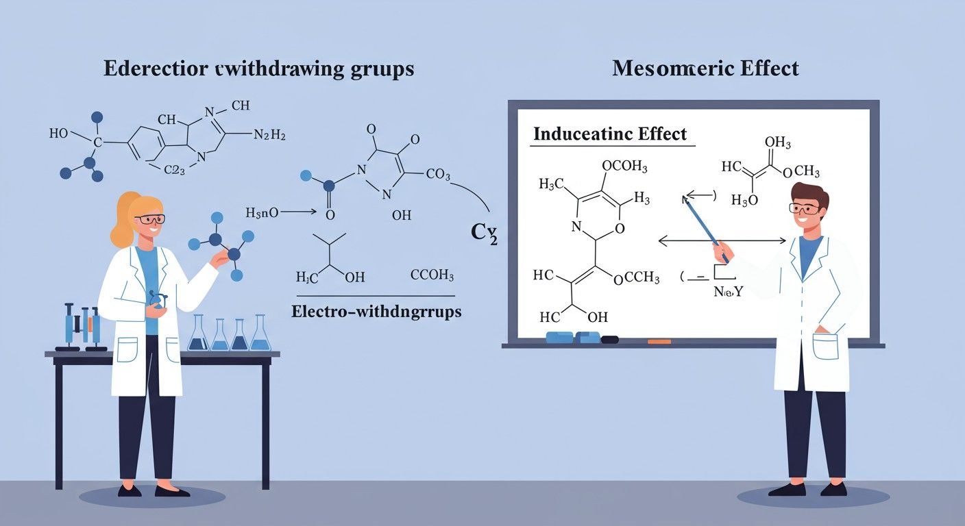 Az induktív és mezomer effektusok kölcsönös erősítése alapvető.