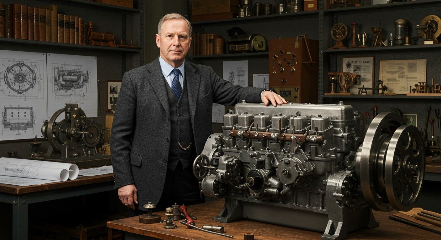 Diesel motorja forradalmasította a közlekedést és ipart.