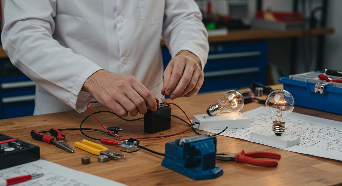 Az elektromos áramkörök alapvető elemei: ellenállás, kondenzátor, induktor.