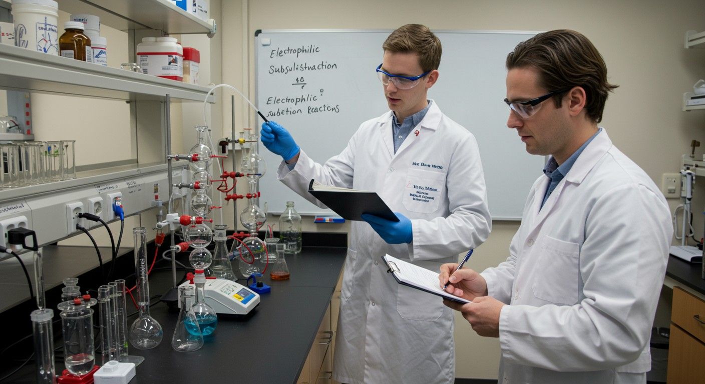 Az elektrofil szubsztitúció kulcsszerepet játszik a gyógyszerkémiai fejlesztésben.