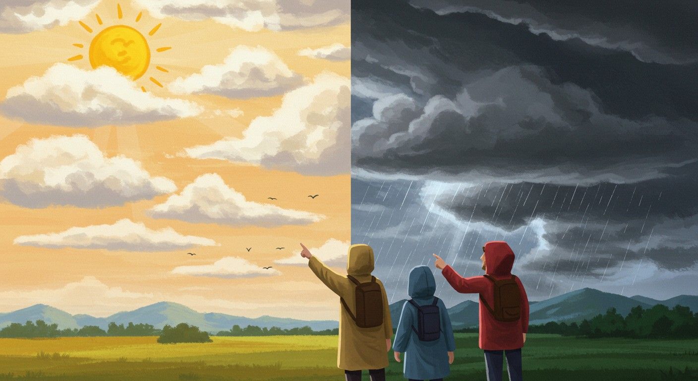 A frontális esősávok kialakulása hirtelen időjárásváltozásokat okozhat.