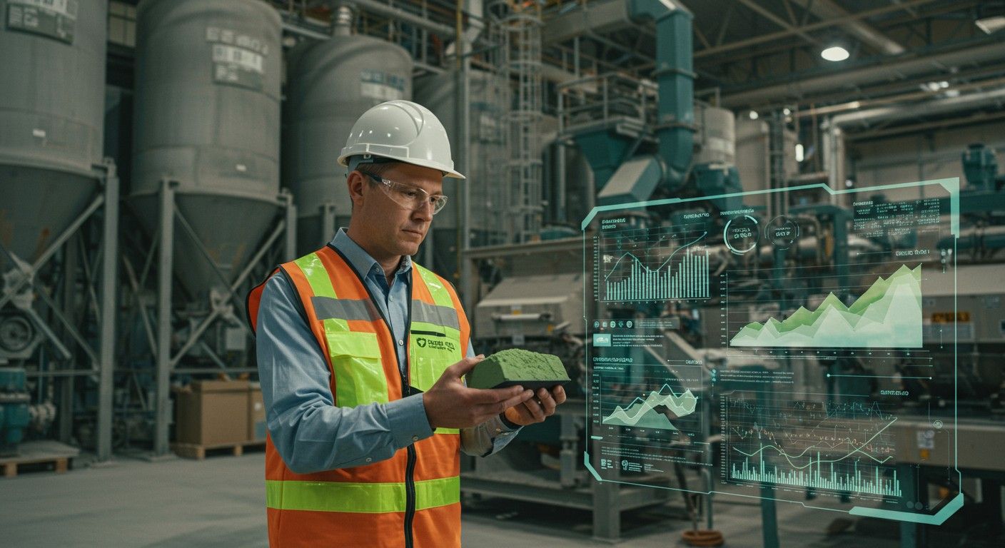 Az iparban a fenntarthatóság és technológiai fejlődés dominál.