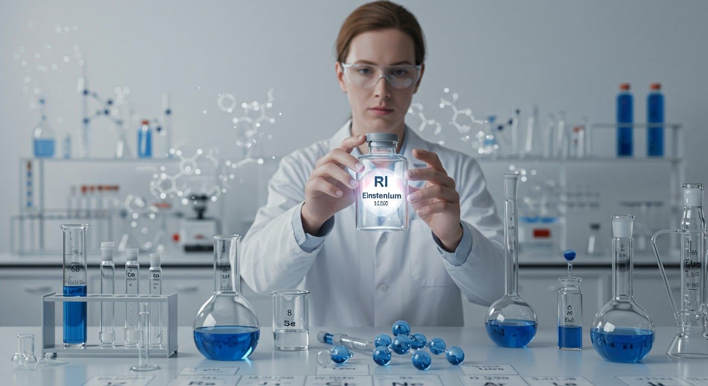 Az einsteinium radioaktív, hasonlít a plútoniumhoz kémiailag.