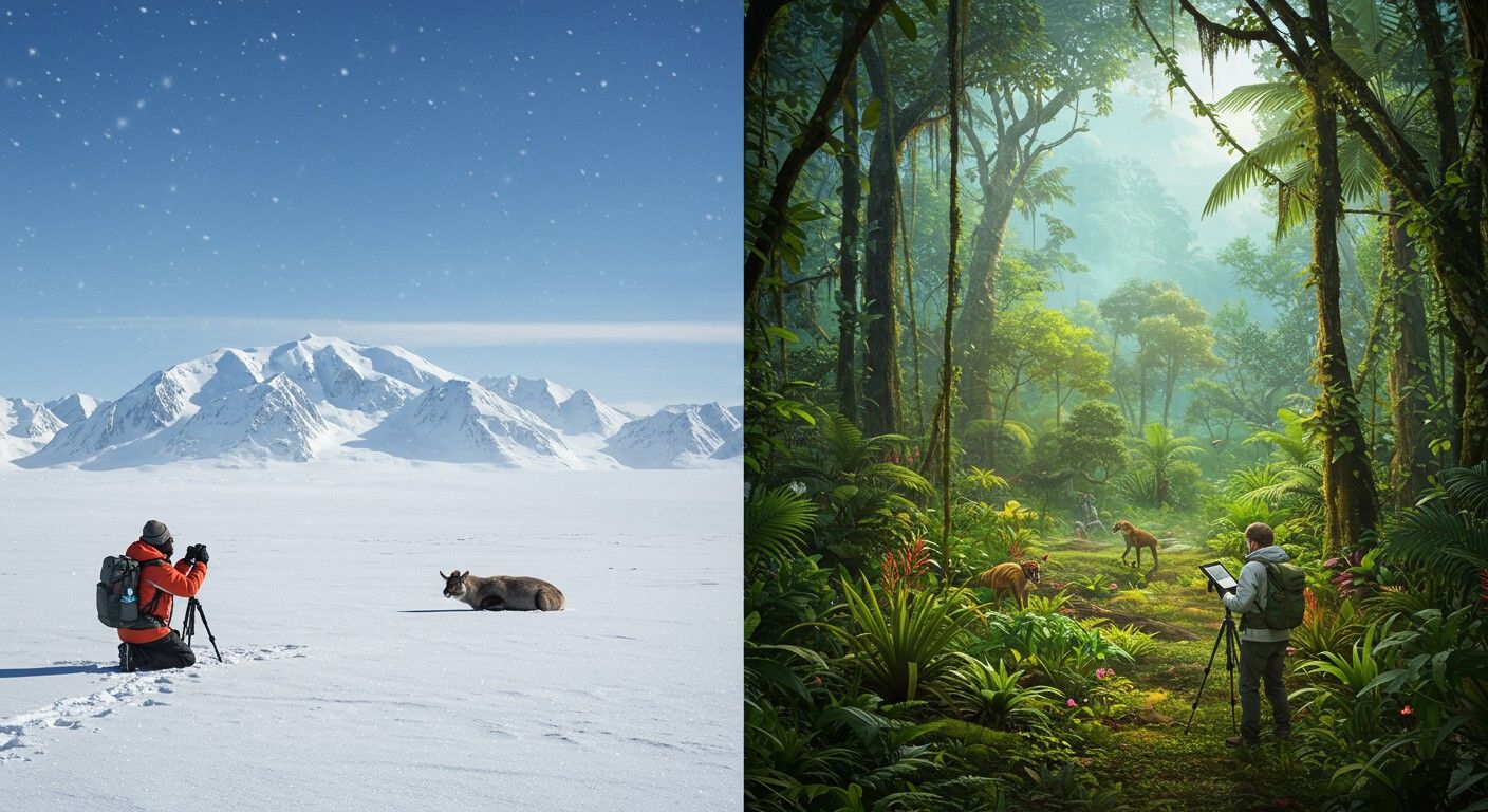 A klímaövezetek változása hatással van a biodiverzitásra.