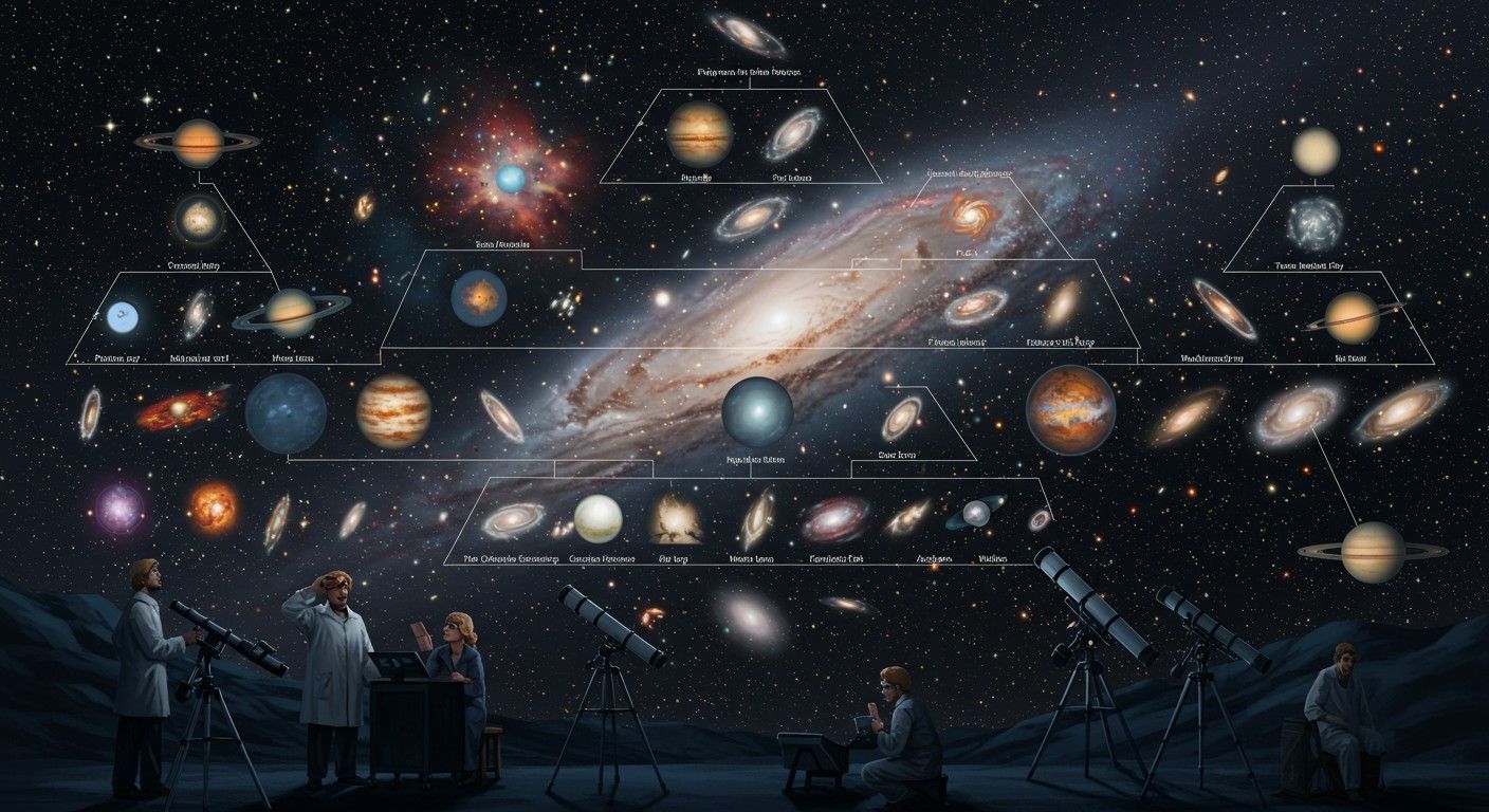 A kozmoszban a galaxisok hierarchikusan szerveződnek.