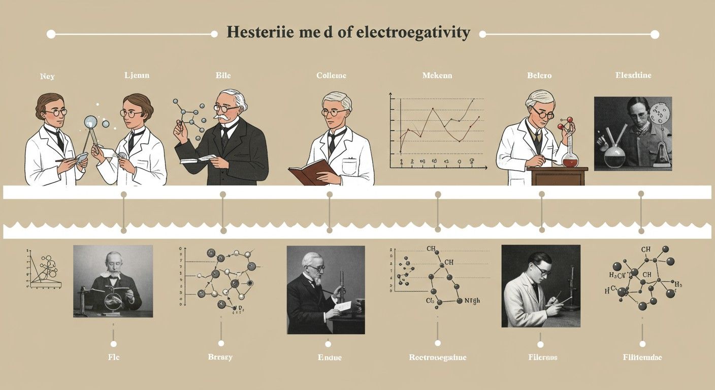 Az elektronegativitás fogalma a periódusos rendszer fejlődése során alakult.