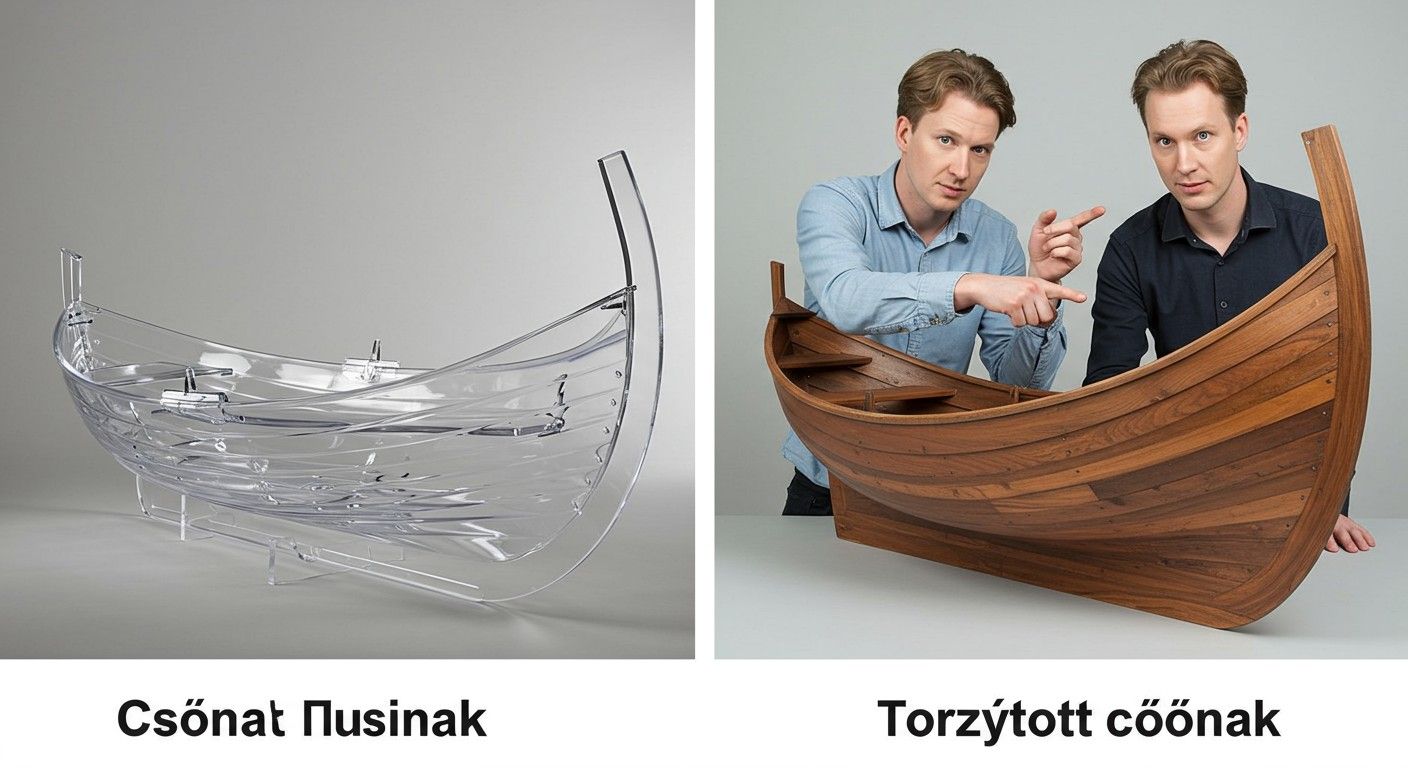 A torzított csónak stabilitása alacsonyabb, mint az alapcsónaké.