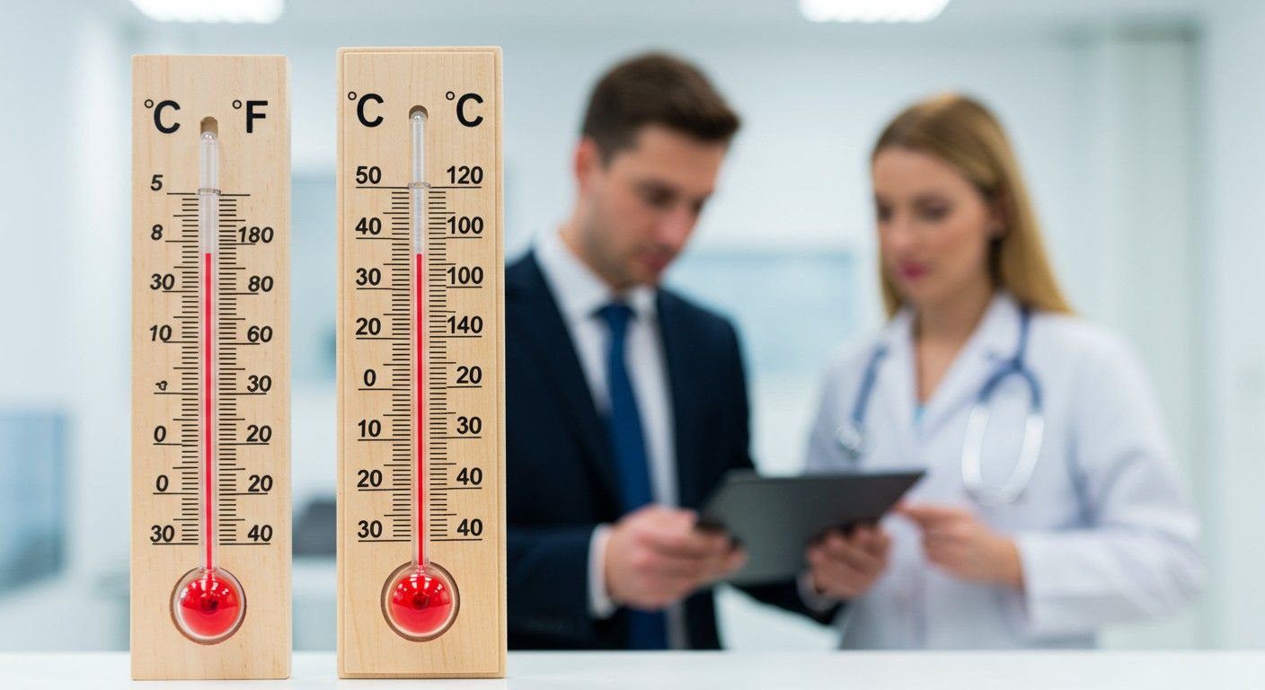 A Celsius és Fahrenheit közötti átváltás: (°F - 32) × 5/9.