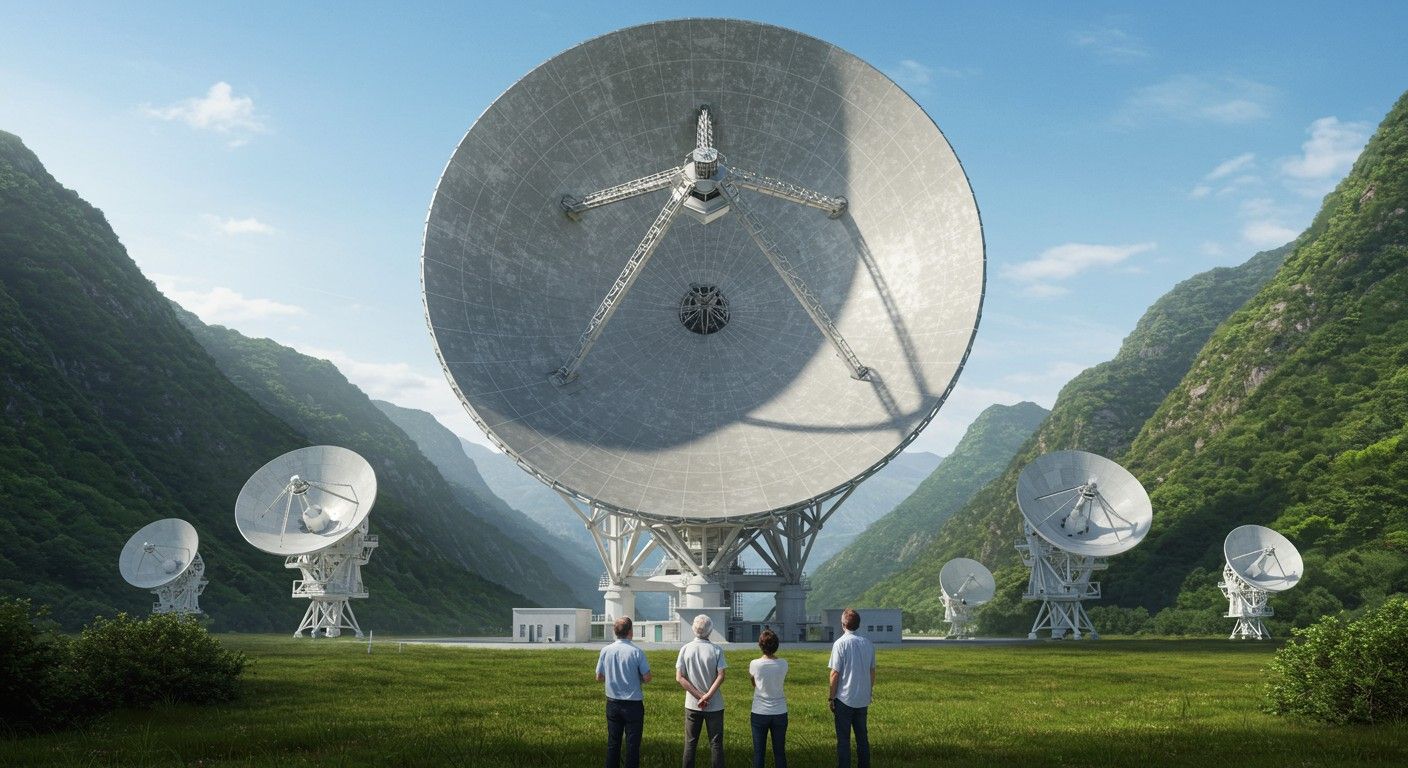 A FAST teleszkóp a világ legnagyobb gömb alakú rádióteleszkópja.